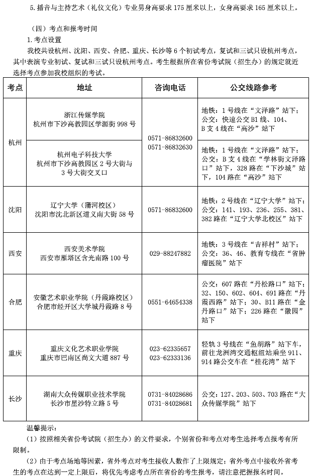 浙江传媒学院2020年艺术类招生简章