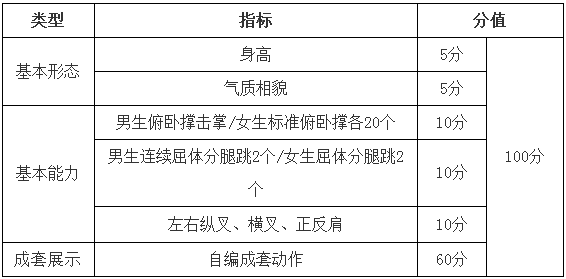 2020宜春学院舞蹈表演测试内容及评分标准