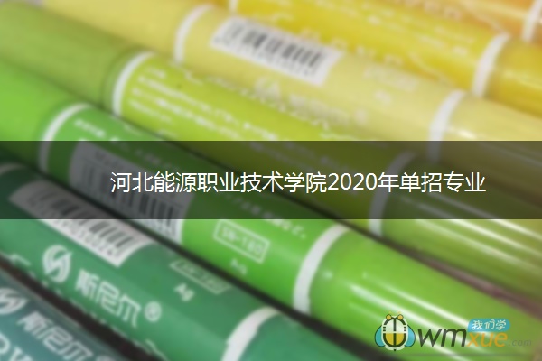 河北能源职业技术学院2020年单招专业