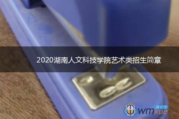 2020湖南人文科技学院艺术类招生简章