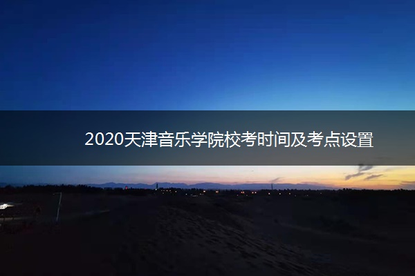 2020天津音乐学院校考时间及考点设置