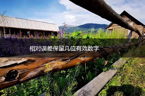 相对误差保留几位有效数字