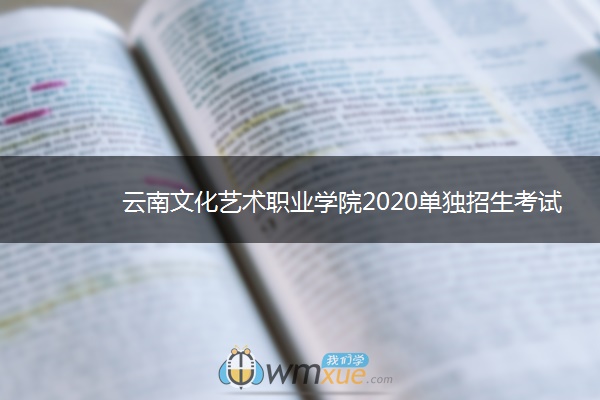 云南文化艺术职业学院2020单独招生考试招生章程