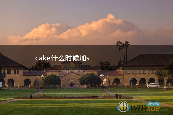 cake什么时候加s cake什么时候加s