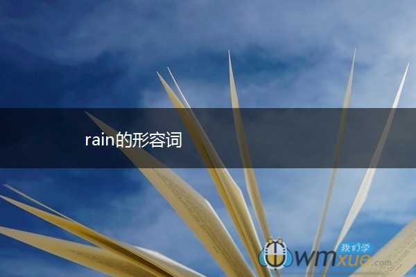 rain的形容词