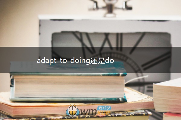 adapt to doing还是do