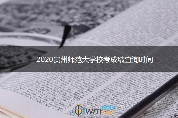 2020贵州师范大学校考成绩查询时间