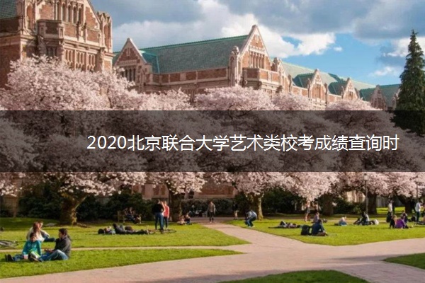 2020北京联合大学艺术类校考成绩查询时间