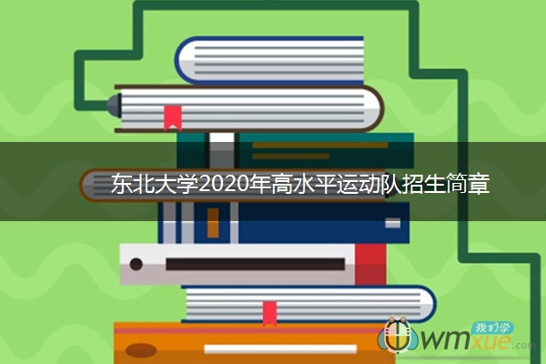 东北大学2020年高水平运动队招生简章