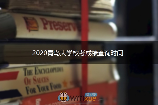 2020青岛大学校考成绩查询时间