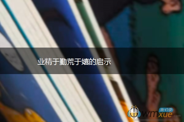 业精于勤荒于嬉的启示