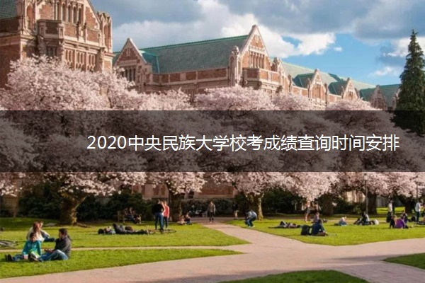 2020中央民族大学校考成绩查询时间安排