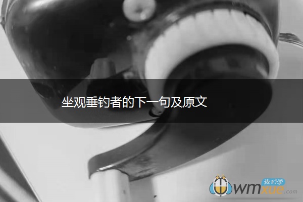 坐观垂钓者的下一句及原文