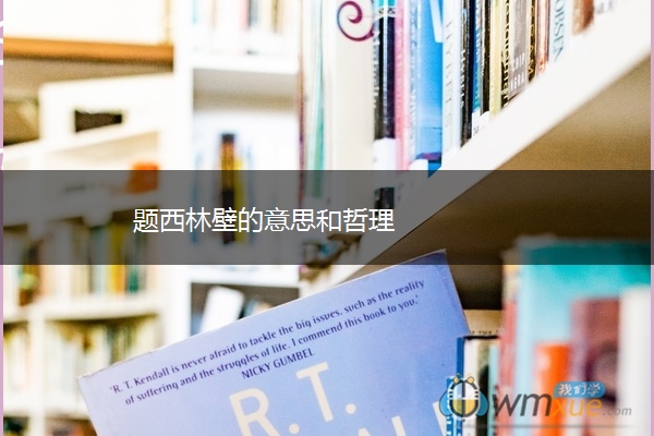 题西林壁的意思和哲理