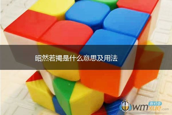 昭然若揭是什么意思及用法