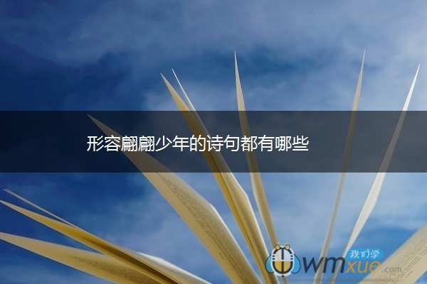 形容翩翩少年的诗句都有哪些