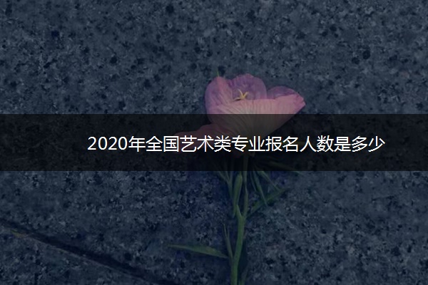 2020年全国艺术类专业报名人数是多少