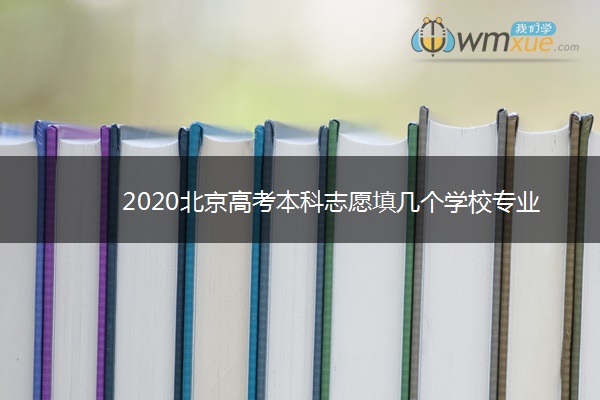 2020北京高考本科志愿填几个学校专业