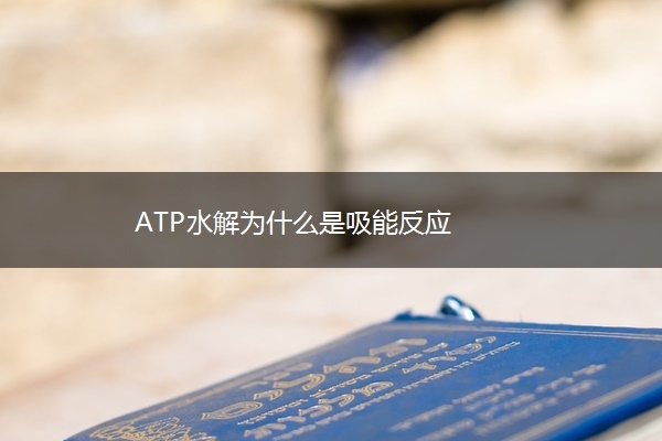 ATP水解为什么是吸能反应