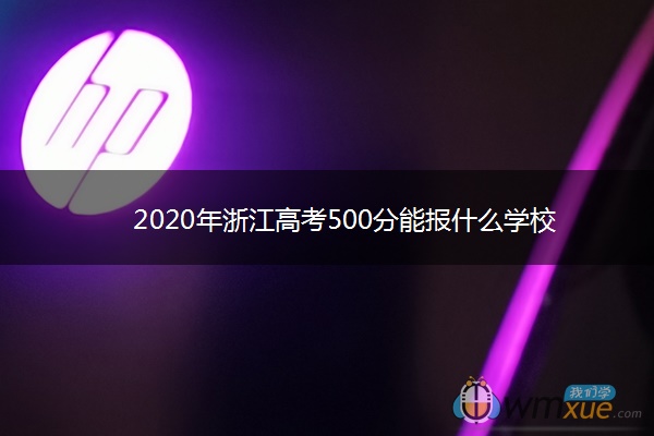 2020年浙江高考500分能报什么学校