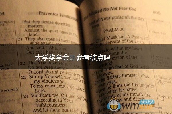 大学奖学金是参考绩点吗