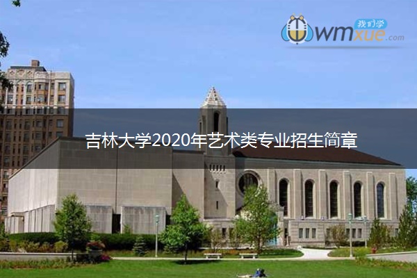 吉林大学2020年艺术类专业招生简章