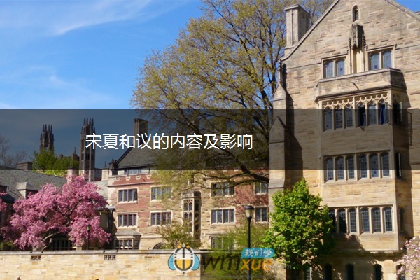 宋夏和议的内容及影响