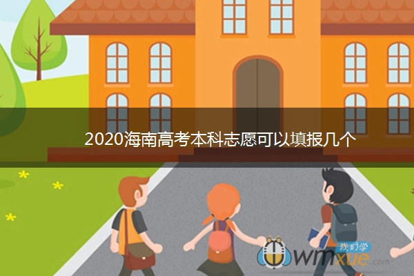 2020海南高考本科志愿可以填报几个