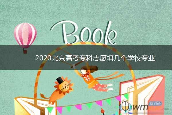 2020北京高考专科志愿填几个学校专业