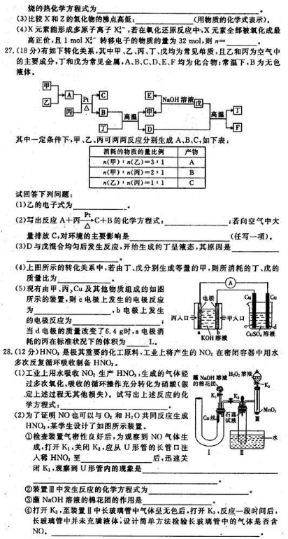 2020全国100所名校卷理综（含答案）