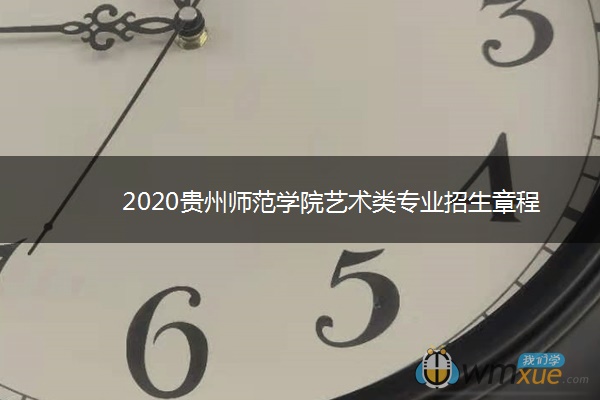 2020贵州师范学院艺术类专业招生章程