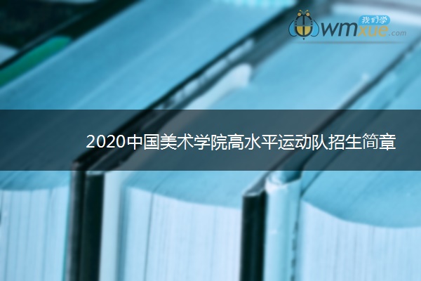 2020中国美术学院高水平运动队招生简章及计划