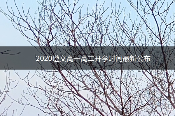 2020遵义高一高二开学时间最新公布