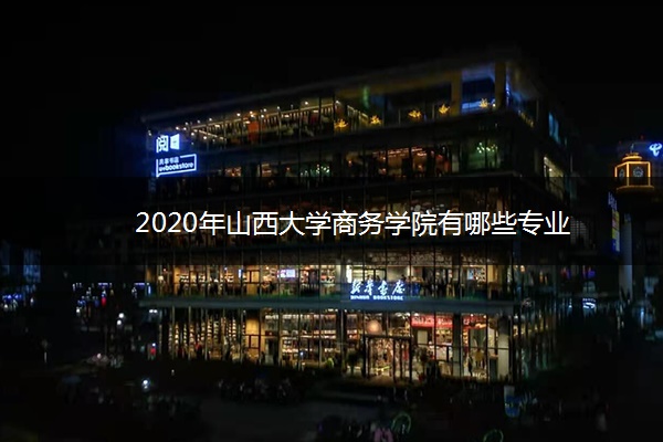 2020年山西大学商务学院有哪些专业