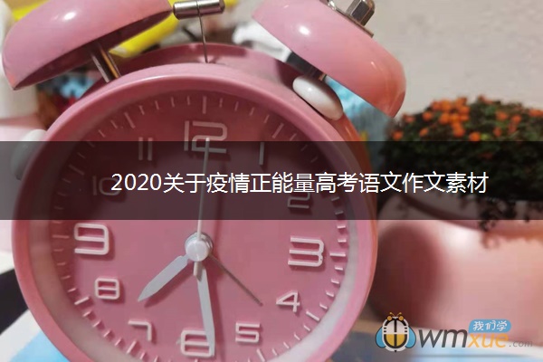 2020关于疫情正能量高考语文作文素材