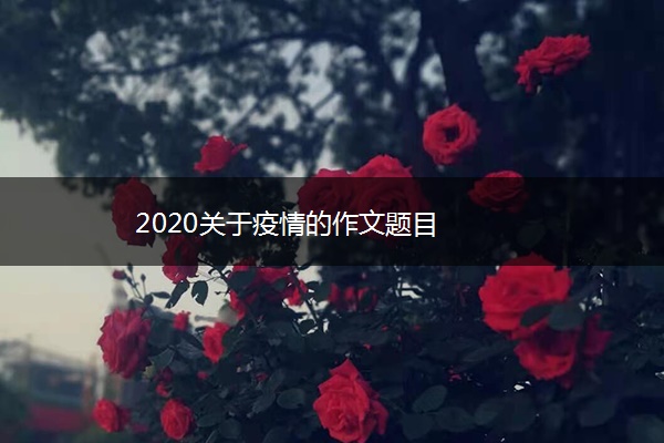 2020关于疫情的作文题目