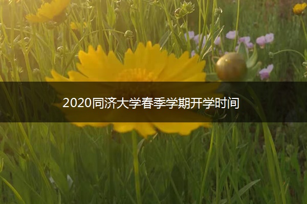 2020同济大学春季学期开学时间