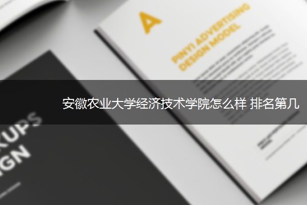 安徽农业大学经济技术学院怎么样 排名第几