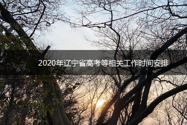 2020年辽宁省高考等相关工作时间安排