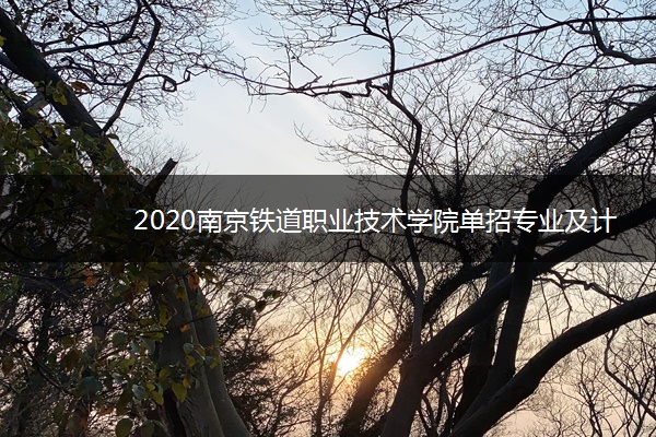 2020南京铁道职业技术学院单招专业及计划