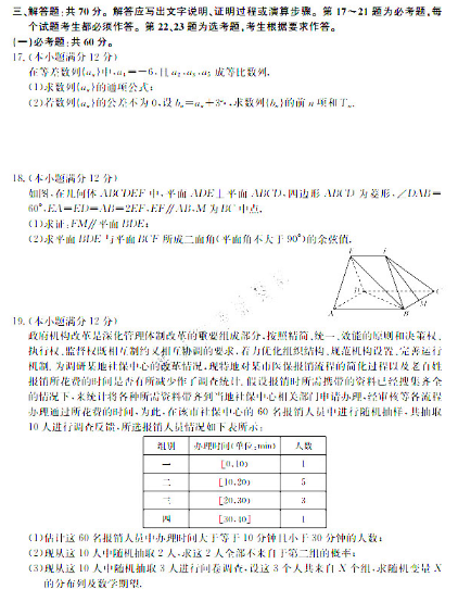 2020全国高考理科数学冲刺押题密题(含答案)