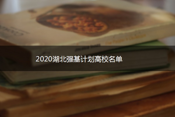 2020湖北强基计划高校名单