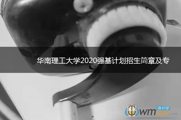 华南理工大学2020强基计划招生简章及专业