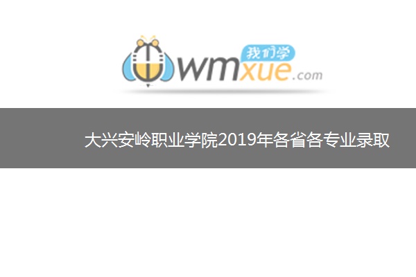 大兴安岭职业学院2019年各省各专业录取分数线