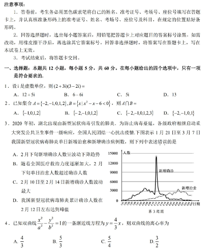 2020四川高考理科数学冲刺押题密卷及答案