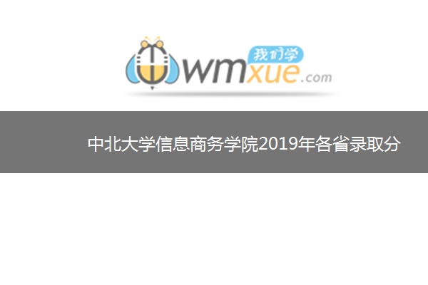 中北大学信息商务学院2019年各省录取分数线汇总