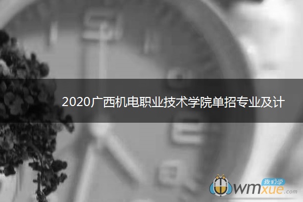 2020广西机电职业技术学院单招专业及计划