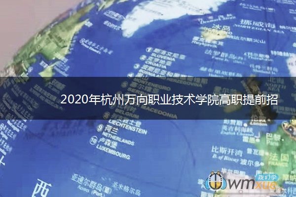 2020年杭州万向职业技术学院高职提前招生章程