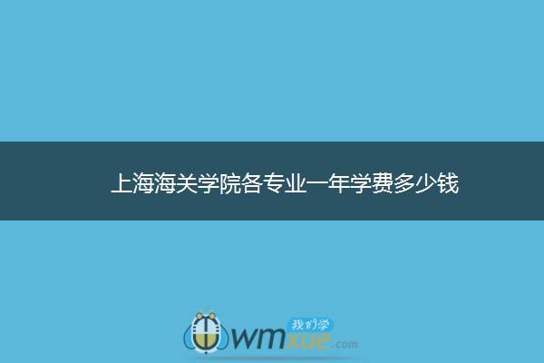 上海海关学院各专业一年学费多少钱