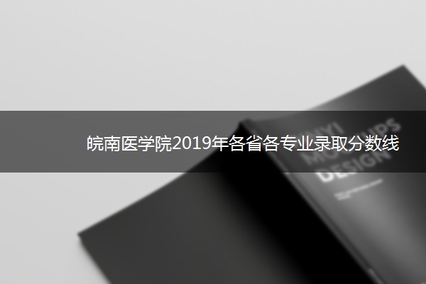 皖南医学院2019年各省各专业录取分数线